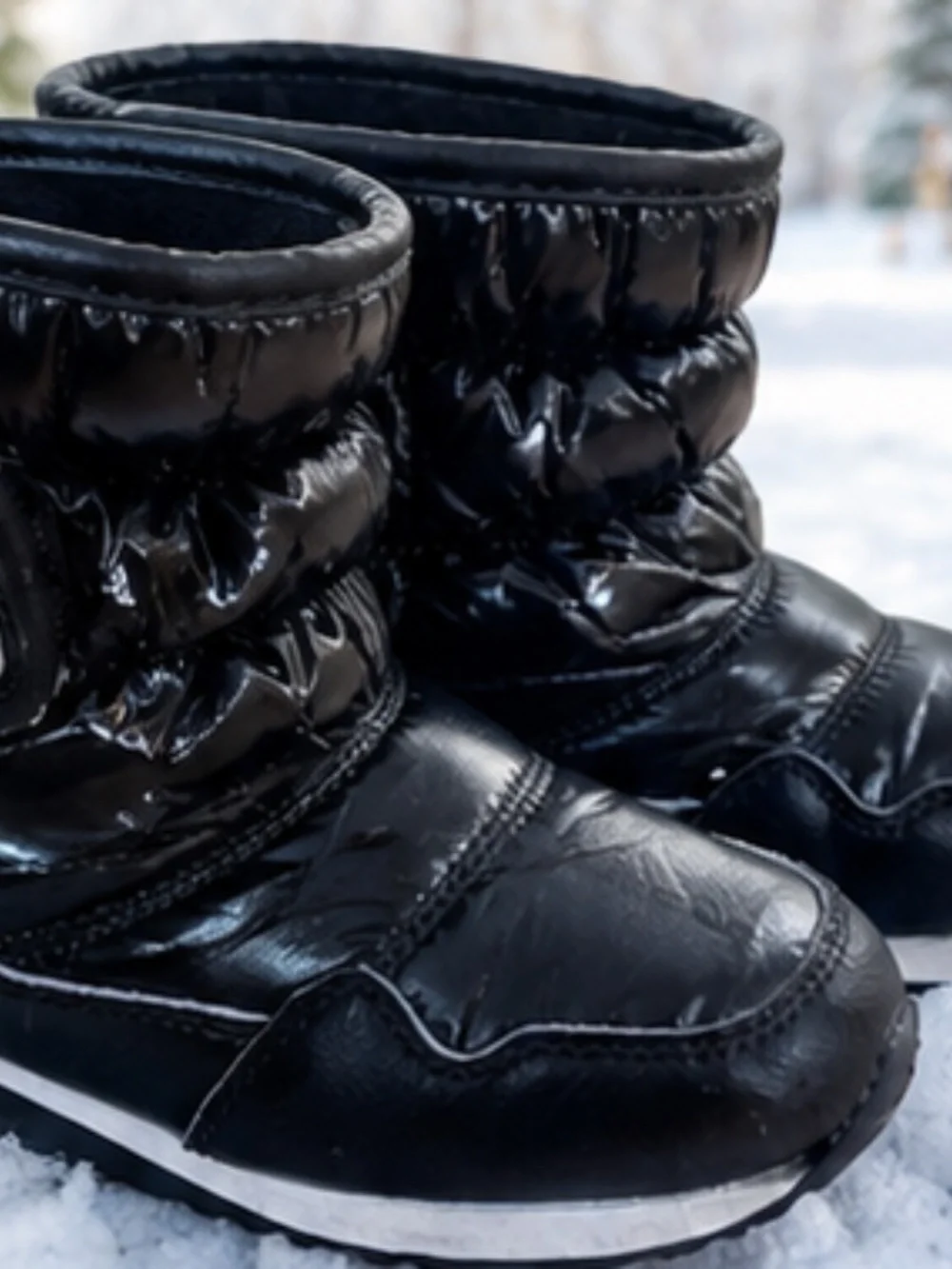 Habibear Kids Black Puffer Snow Boots Size 30 / US 12